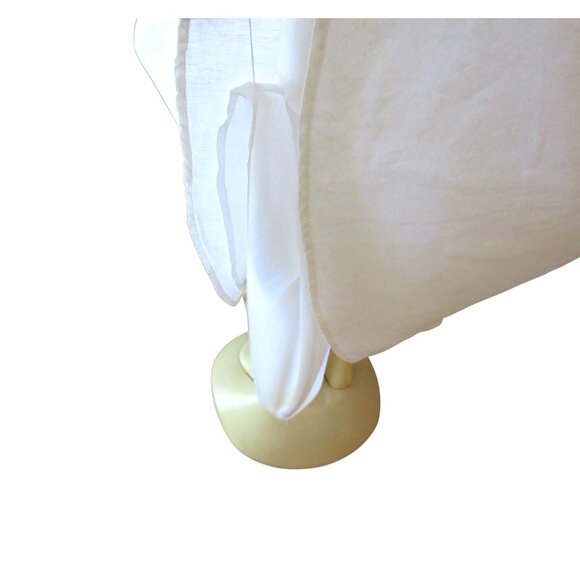 Edward 100 Percent Linen White Maxi Side Zip Fit and Flare Skirt in Size 6 - Picture 5 of 6